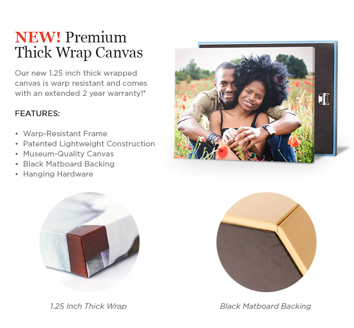 NEW! Premium Thick Wrap Canvas Prints